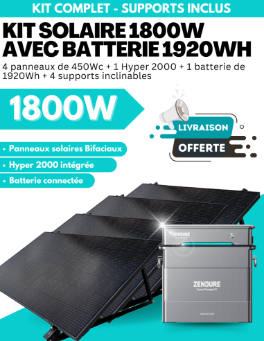 Kit Solaire Zendure 2000W prêt à brancher avec batterie évolutive jusqu'à 7680 Wh -  Zendure  | SoluSun