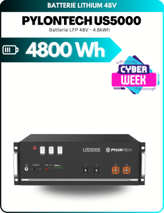 Batterie Lithium Pylontech US5000 4.8 kWh 48V -  Pylontech  | SoluSun