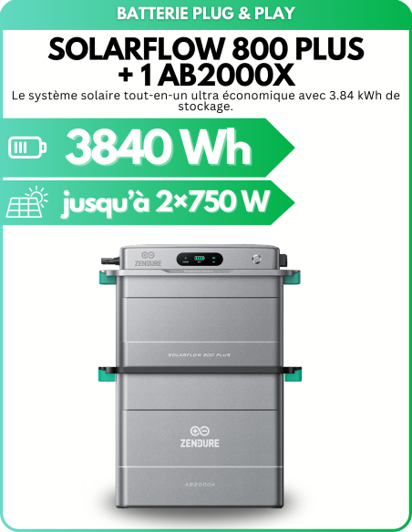 Zendure - SolarFlow 800 Plus 2 MPPTs  | SoluSun
