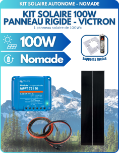 Kit solaire 100W avec fixations / MPPT Victron -  Solu'Sun  | SoluSun