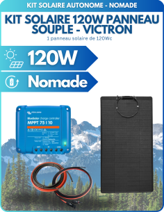 Kit solaire 120W panneau souple / MPPT Victron -  Solu'Sun  | SoluSun