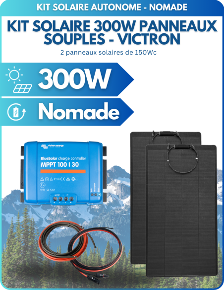 Kit solaire 300W panneaux flexibles / MPPT Victron -  Solu'Sun  | SoluSun
