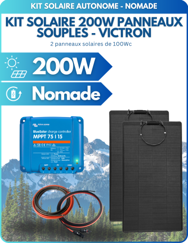 Kit solaire 200W panneaux souples / MPPT Victron -  Solu'Sun  | SoluSun
