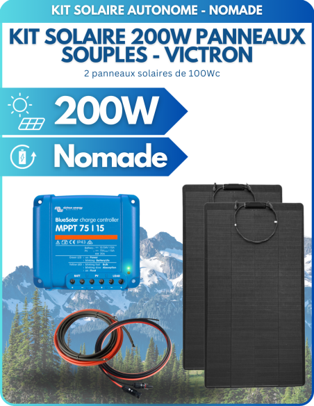 Kit solaire 200W panneaux souples / MPPT Victron -  Solu'Sun  | SoluSun