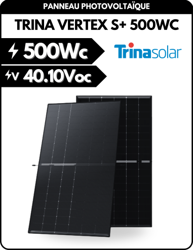 Panneau solaire 500W Trina Solar Vertex S+N-type i-TOPCon 500 Wc Bi-Facial -  Trina Solar  | SoluSun