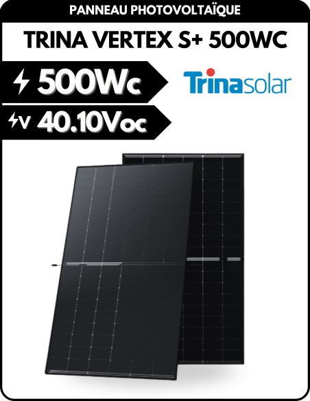 Panneau solaire 500W Trina Solar Vertex S+N-type i-TOPCon 500 Wc Bi-Facial -  Trina Solar  | SoluSun