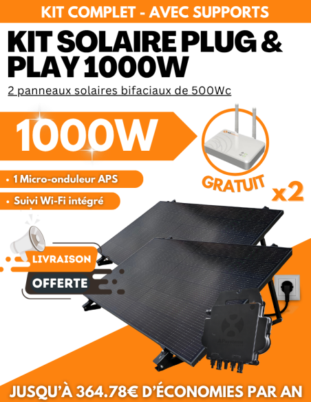 Panneau Solaire Plug and Play sur prise BeSolar 1000W -  BeSolar!  | SoluSun