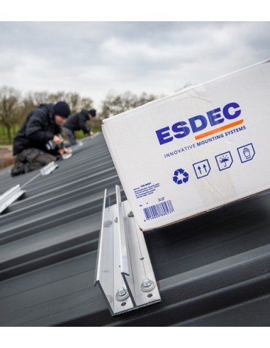 Kit de Fixation 6 panneaux solaires pour toit en tôle ondulée, Orientation  : Paysage - ESDEC