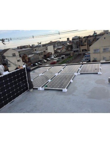 Fixation de câble pour panneau solaire (toit/pont), autoadhésive. Blanc