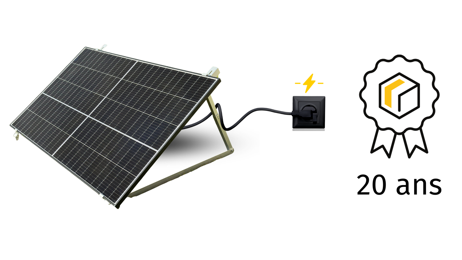 Station solaire Plug and Play sur prise 425Wc - A poser au sol